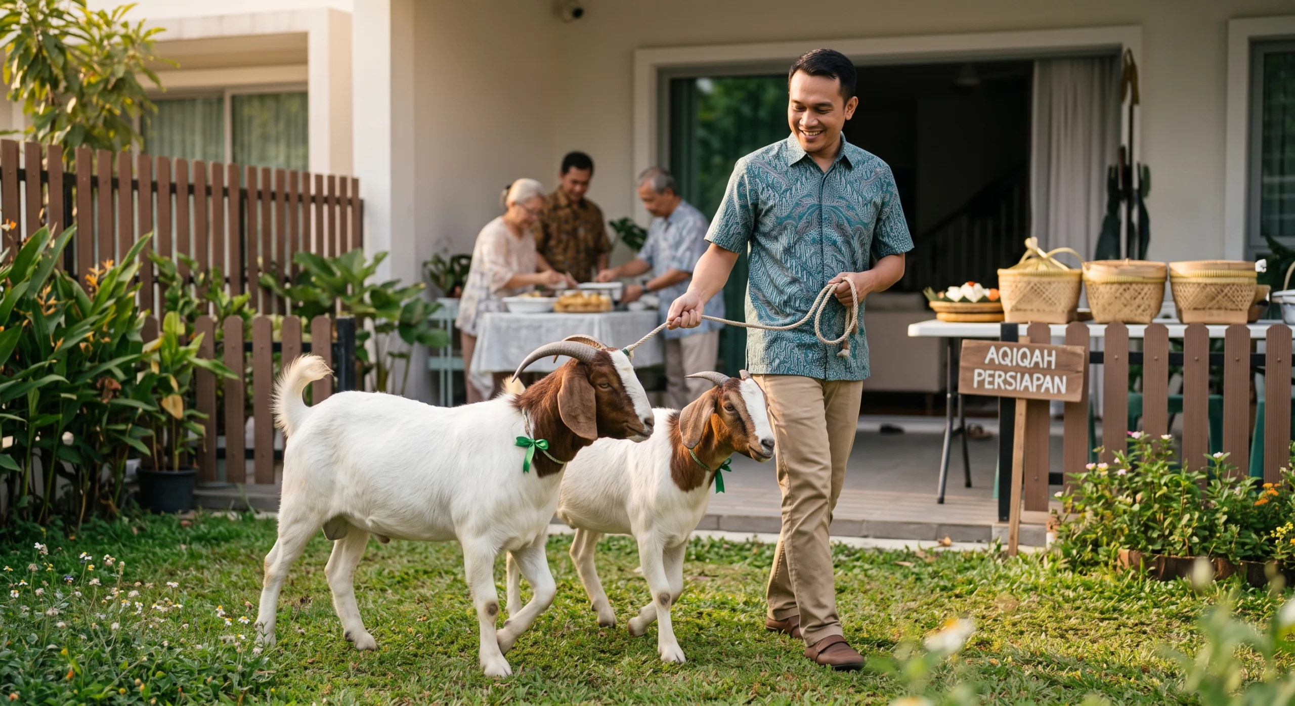 Pilihan paket 2 kambing terbaik untuk hukum aqiqah anak laki laki.