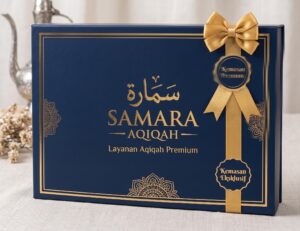 Tampilan paket aqiqah eksklusif dari Samara Aqiqah.