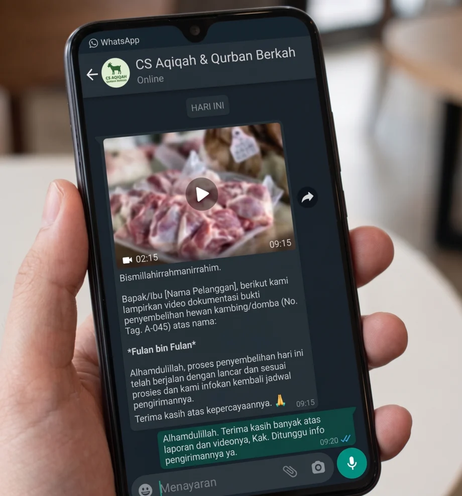 Bukti memilih jasa aqiqah amanah dengan cek kambing poel