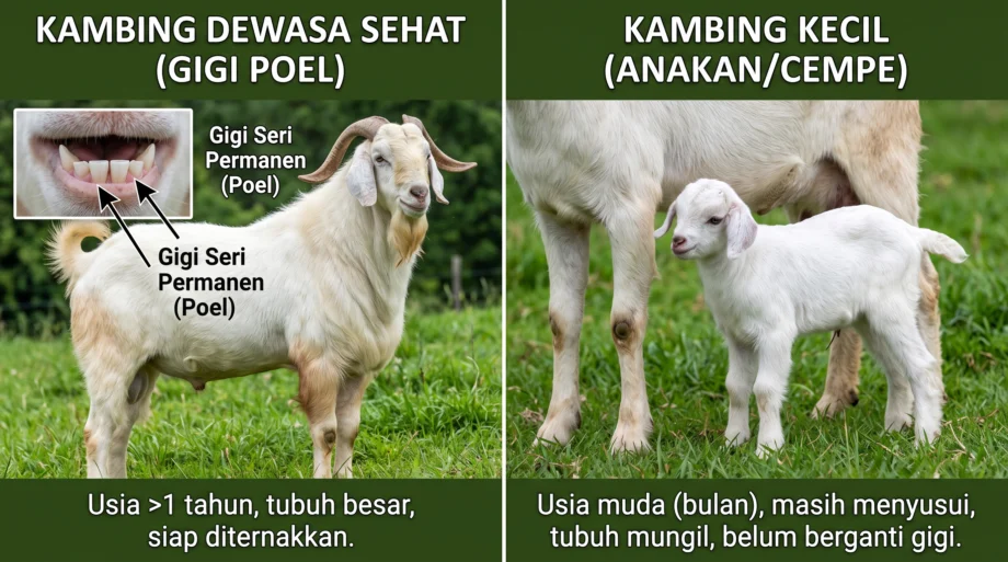 Bahaya menggunakan kambing aqiqah belum cukup umur